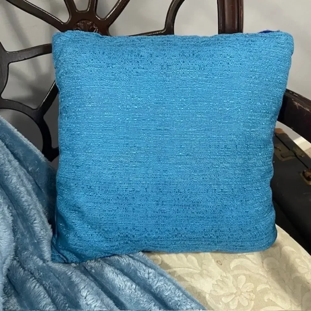 Handmade Blue Pink Pillow 14